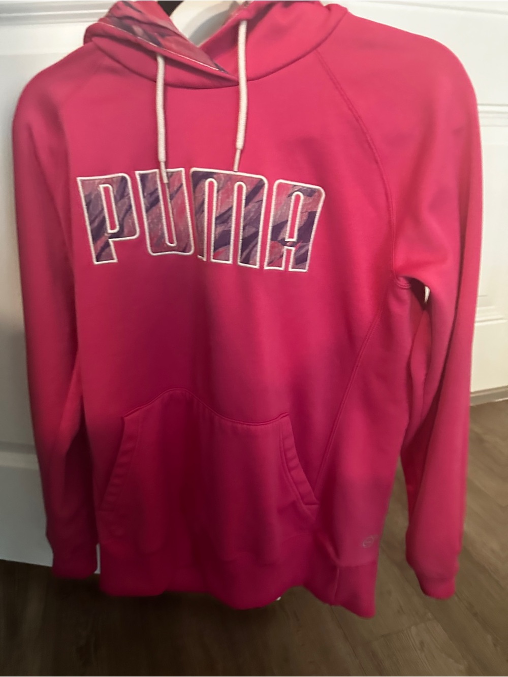 Puma Hot Pink Logo Pullover Hoodie